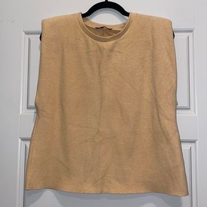 Zara Padded Shoulder Top